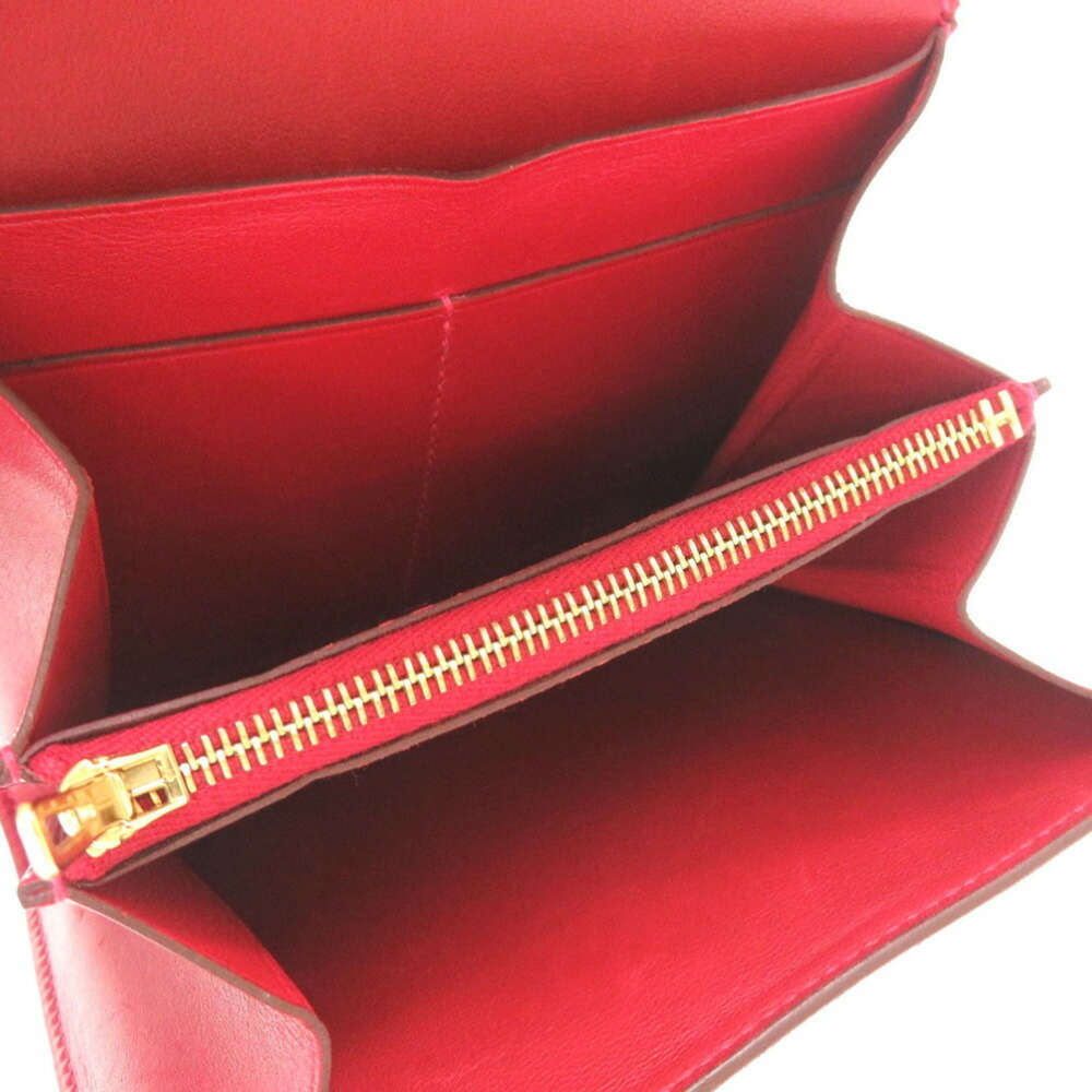 HERMES Constance Votaderact Rouge Kazak C stamped [made in 2018] wallet red - Picture 4 of 8